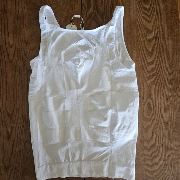 COOFANDY Men's White XL Compression Shirt Slimming Body Shaper Vest Gym Workout - Picture 2 of 9